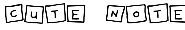 Cute Notes font preview